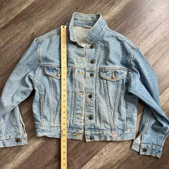 Vintage 90s GUESS Denim Jacket -- Vintage Unisex i3 - Picture 2 of 7